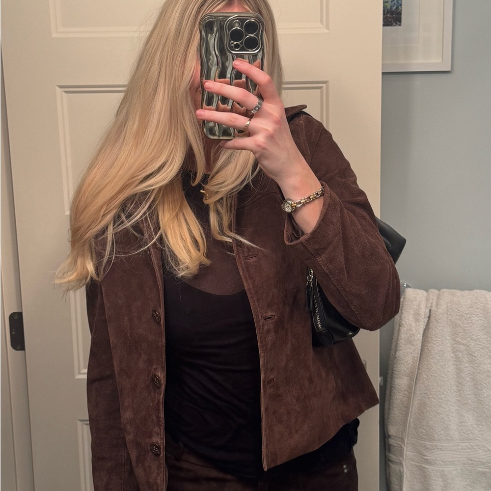 Brown Suede Leather Jacket